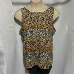 Worthington. Women's Lace; Shimmer/ Sleeveless Top - Multicolor. NWT Size 1X